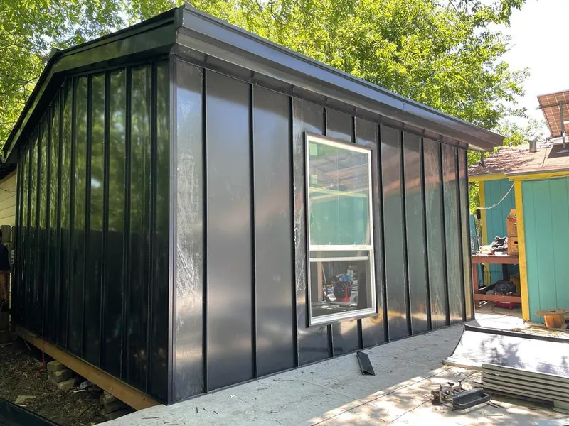 Black standing seam metal wall panels for Metal Roof Installation in Mount Vernon